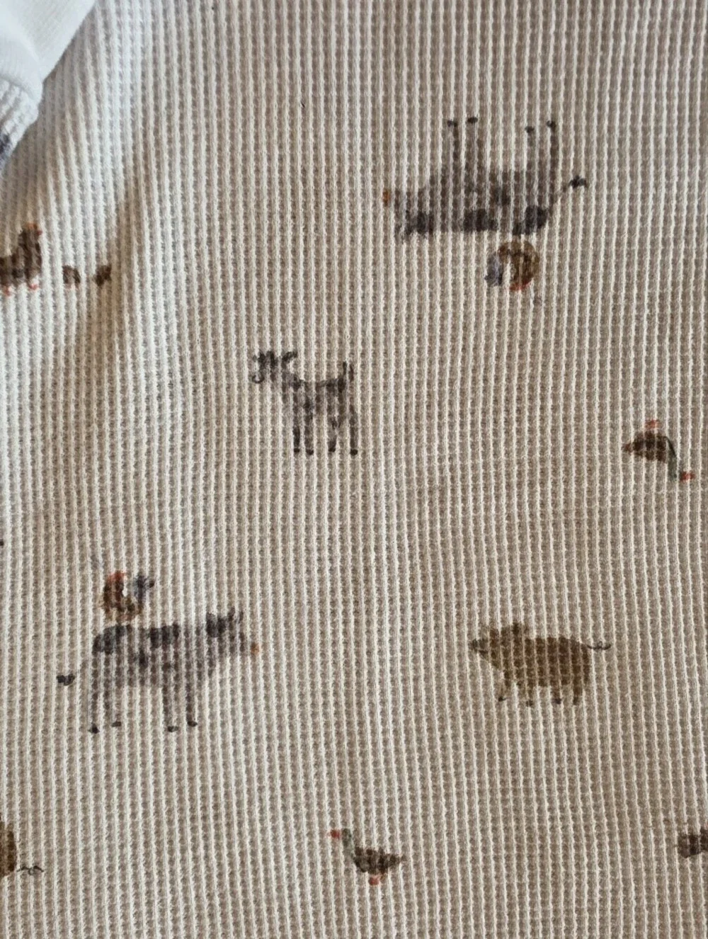 Carters Snug Fit Waffle Knit Toddler Kids Farm Animal Print Pajamas, 5T
